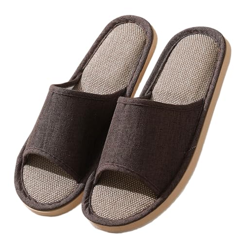 Hausschuhe Leinen Damen Herren Winter & Sommer - Atmungsaktive Baumwolle Material Atmungsaktiv Und Komfortabel Gästehausschuhe Hotel Home Spa Innenbereich Ideal Für Frühling Rutschfest Boho Slippers Hausschuhe Leinen Damen Herren Winter & Sommer - Atmungsaktive Baumwolle Material Atmungsaktiv Und Komfortabel Gästehausschuhe Hotel Home Spa Innenbereich Ideal Für Frühling Rutschfest Boho Slippers von Bastwahl