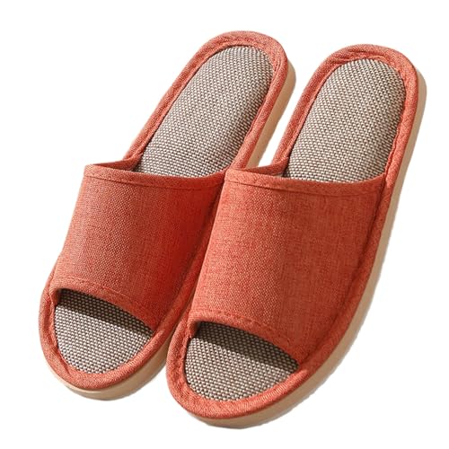 Hausschuhe Leinen Damen Herren Winter & Sommer - Atmungsaktive Baumwolle Material Atmungsaktiv Und Komfortabel Gästehausschuhe Hotel Home Spa Innenbereich Ideal Für Frühling Rutschfest Boho Slippers Hausschuhe Leinen Damen Herren Winter & Sommer - Atmungsaktive Baumwolle Material Atmungsaktiv Und Komfortabel Gästehausschuhe Hotel Home Spa Innenbereich Ideal Für Frühling Rutschfest Boho Slippers von Bastwahl