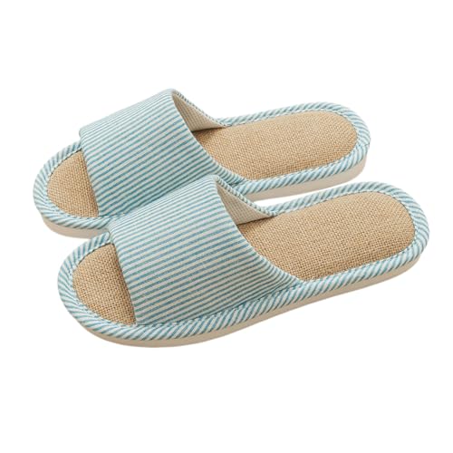 Hausschuhe Leinen Damen Herren Winter & Sommer - Atmungsaktive Baumwolle Material Atmungsaktiv Und Komfortabel Gästehausschuhe Hotel Home Spa Innenbereich Ideal Für Frühling Rutschfest Boho Slippers Hausschuhe Leinen Damen Herren Winter & Sommer - Atmungsaktive Baumwolle Material Atmungsaktiv Und Komfortabel Gästehausschuhe Hotel Home Spa Innenbereich Ideal Für Frühling Rutschfest Boho Slippers von Bastwahl