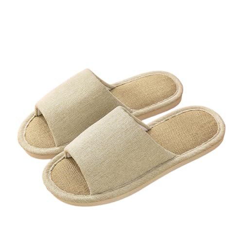 Hausschuhe Leinen Damen Herren Winter & Sommer - Atmungsaktive Baumwolle Material Atmungsaktiv Und Komfortabel Gästehausschuhe Hotel Home Spa Innenbereich Ideal Für Frühling Rutschfest Boho Slippers Hausschuhe Leinen Damen Herren Winter & Sommer - Atmungsaktive Baumwolle Material Atmungsaktiv Und Komfortabel Gästehausschuhe Hotel Home Spa Innenbereich Ideal Für Frühling Rutschfest Boho Slippers von Bastwahl
