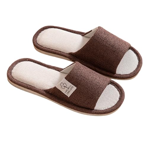 Hausschuhe Leinen Damen Herren Winter & Sommer - Atmungsaktive Baumwolle Material Atmungsaktiv Und Komfortabel Gästehausschuhe Hotel Home Spa Innenbereich Ideal Für Frühling Rutschfest Boho Slippers Hausschuhe Leinen Damen Herren Winter & Sommer - Atmungsaktive Baumwolle Material Atmungsaktiv Und Komfortabel Gästehausschuhe Hotel Home Spa Innenbereich Ideal Für Frühling Rutschfest Boho Slippers von Bastwahl