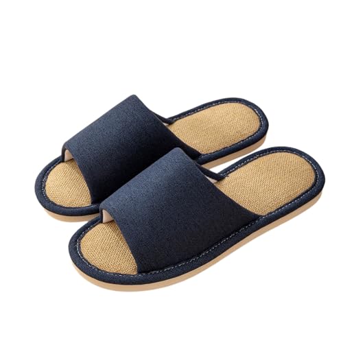 Hausschuhe Leinen Damen Herren Winter & Sommer - Atmungsaktive Baumwolle Material Atmungsaktiv Und Komfortabel Gästehausschuhe Hotel Home Spa Innenbereich Ideal Für Frühling Rutschfest Boho Slippers Hausschuhe Leinen Damen Herren Winter & Sommer - Atmungsaktive Baumwolle Material Atmungsaktiv Und Komfortabel Gästehausschuhe Hotel Home Spa Innenbereich Ideal Für Frühling Rutschfest Boho Slippers von Bastwahl