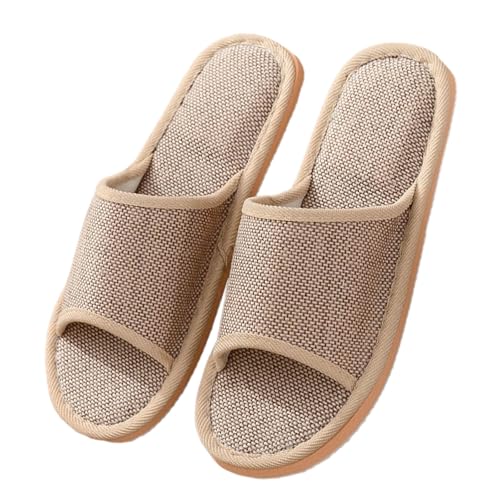 Hausschuhe Leinen Damen Herren Winter & Sommer - Atmungsaktive Baumwolle Material Atmungsaktiv Und Komfortabel Gästehausschuhe Hotel Home Spa Innenbereich Ideal Für Frühling Rutschfest Boho Slippers Hausschuhe Leinen Damen Herren Winter & Sommer - Atmungsaktive Baumwolle Material Atmungsaktiv Und Komfortabel Gästehausschuhe Hotel Home Spa Innenbereich Ideal Für Frühling Rutschfest Boho Slippers von Bastwahl