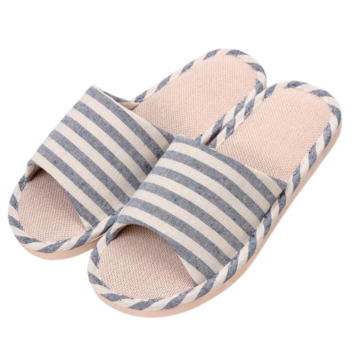 Hausschuhe Leinen Damen Herren Winter & Sommer - Atmungsaktive Baumwolle Material Atmungsaktiv Und Komfortabel Gästehausschuhe Hotel Home Spa Innenbereich Ideal Für Frühling Rutschfest Boho Slippers Hausschuhe Leinen Damen Herren Winter & Sommer - Atmungsaktive Baumwolle Material Atmungsaktiv Und Komfortabel Gästehausschuhe Hotel Home Spa Innenbereich Ideal Für Frühling Rutschfest Boho Slippers von Bastwahl