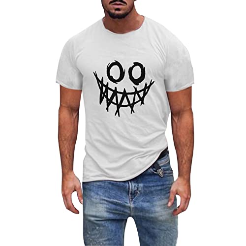 Herren T Shirt Print Kurzarm Rundhals T-Shirt Kurzarmhemd Regular Kreativen Buchstaben Streetwear Sommershirt Baumwollessential mit Print Stretch von Bastwahl