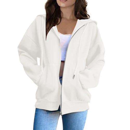 Hoodie Damen Sweatjacke Kapuzenjacke Baumwoll Zipper Sweatshirtjacke - Herbst Winter Lang Sweatshirt Kapuzenpullover Mit Kapuze Reißverschluss Mantel Oversize Pullover Langarm Sport Style Oberteile Hoodie Damen Sweatjacke Kapuzenjacke Baumwoll Zipper Sweatshirtjacke - Herbst Winter Lang Sweatshirt Kapuzenpullover Mit Kapuze Reißverschluss Mantel Oversize Pullover Langarm Sport Style Oberteile von Bastwahl