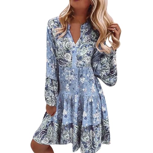 Sommerkleid Damen Knielang Elegant Boho Blumenkleid Musselin ltalienische Strandkleider Midi Kurz Sommer Tunika Kleider Leicht Blusenkleid Mode Tunikakleid Freizeitkleider Luftige Carmen Stufenkleid Sommerkleid Damen Knielang Elegant Boho Blumenkleid Musselin ltalienische Strandkleider Midi Kurz Sommer Tunika Kleider Leicht Blusenkleid Mode Tunikakleid Freizeitkleider Luftige Carmen Stufenkleid von Bastwahl