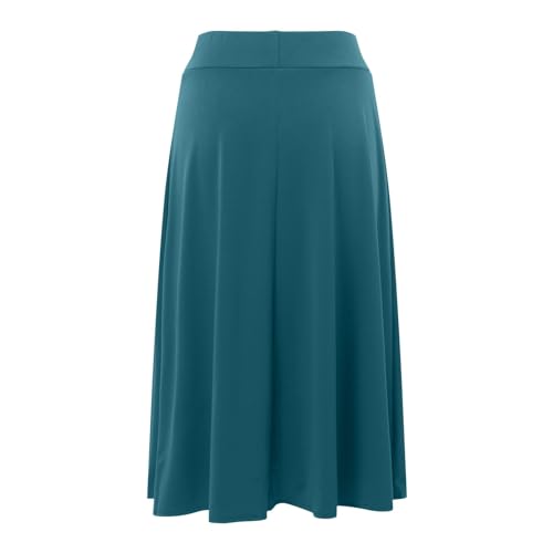 Sommerröcke Damen Leicht Und Luftig A-Linie Röcke Knielang Freizeitrock Casual Strandkleider Elastischer Yoga Rock Wickel Damenrock Luftige Bund Skirt von Bastwahl