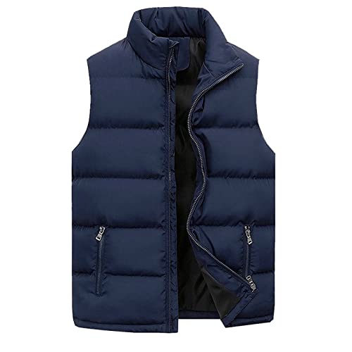 Steppweste Herren Outdoor - Stehkragen Herrenwesten Übergrößen Funktionsweste Vest Ärmellose Sportweste Kapuzenweste Wärme Freizeit Outdoor Slim Fit Weste Bodywarmer Steppweste Daunenweste von Bastwahl