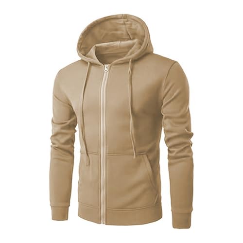 Bastwahl Hoodie Herren Reißverschluss Fleece Warm - Kapuzenjacke Hoodies Unifarbene Langarm Kapuzenpullover Sweatjacke Winter Hooded Sweatshirt Mit Tasche Und Kordelzug von Bastwahl