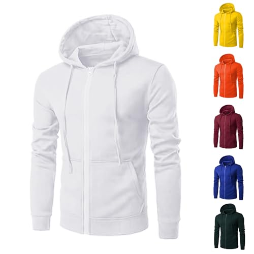 Bastwahl Hoodie Herren Reißverschluss Fleece Warm - Kapuzenjacke Hoodies Unifarbene Langarm Kapuzenpullover Sweatjacke Winter Hooded Sweatshirt Mit Tasche Und Kordelzug von Bastwahl