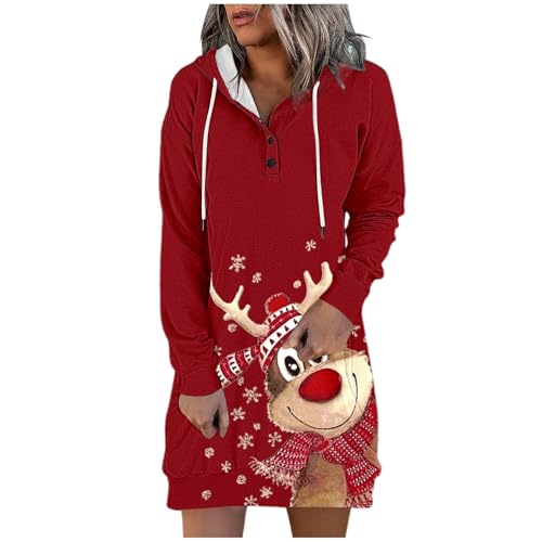 weihnachtskleid damen,Oversize Hoodie Lang Oodie Langarm Sweatshirts Mit Kapuze Und Taschen Streetwear Print Weihnachtspullover Minikleid Pullover Kapuzenkleid Kapuzenpullover Lang Kleid Sweatkleid weihnachtskleid damen,Oversize Hoodie Lang Oodie Langarm Sweatshirts Mit Kapuze Und Taschen Streetwear Print Weihnachtspullover Minikleid Pullover Kapuzenkleid Kapuzenpullover Lang Kleid Sweatkleid von Bastwahl