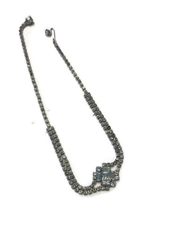 Vintage Strass Halsreif, Signiert Kramer Halskette, Hochzeit Brautschmuck, Modeschmuck von BatCityVintage