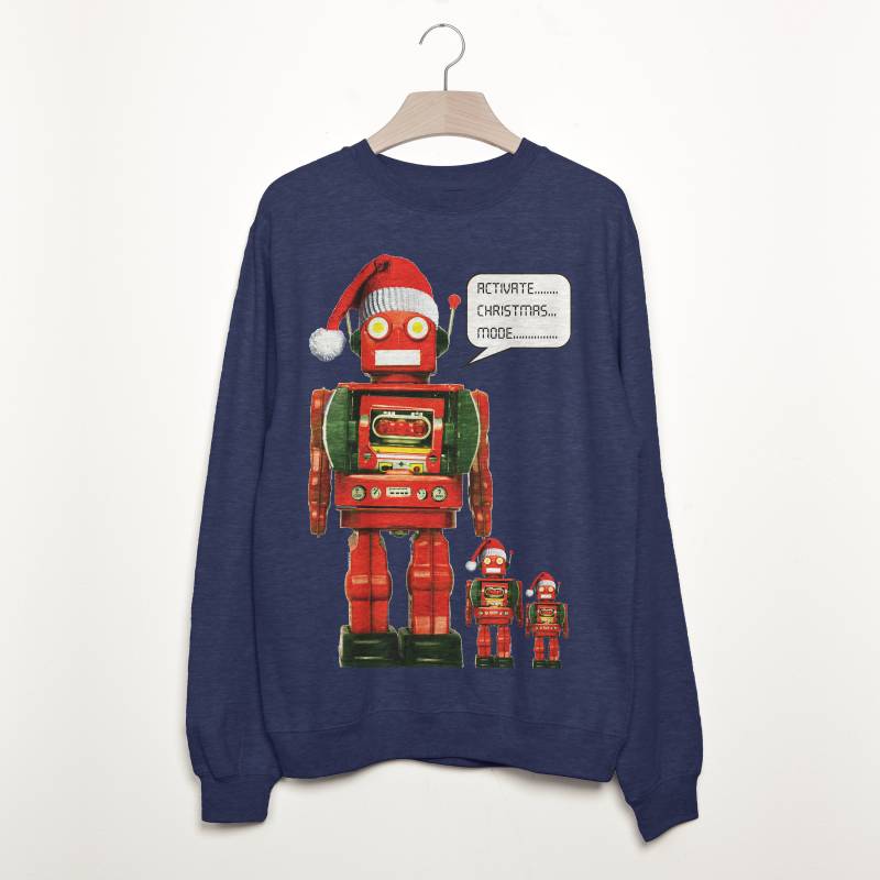 Aktiviere Weihnachten Mode Roboter Damen Sweatshirt von Batch1UK