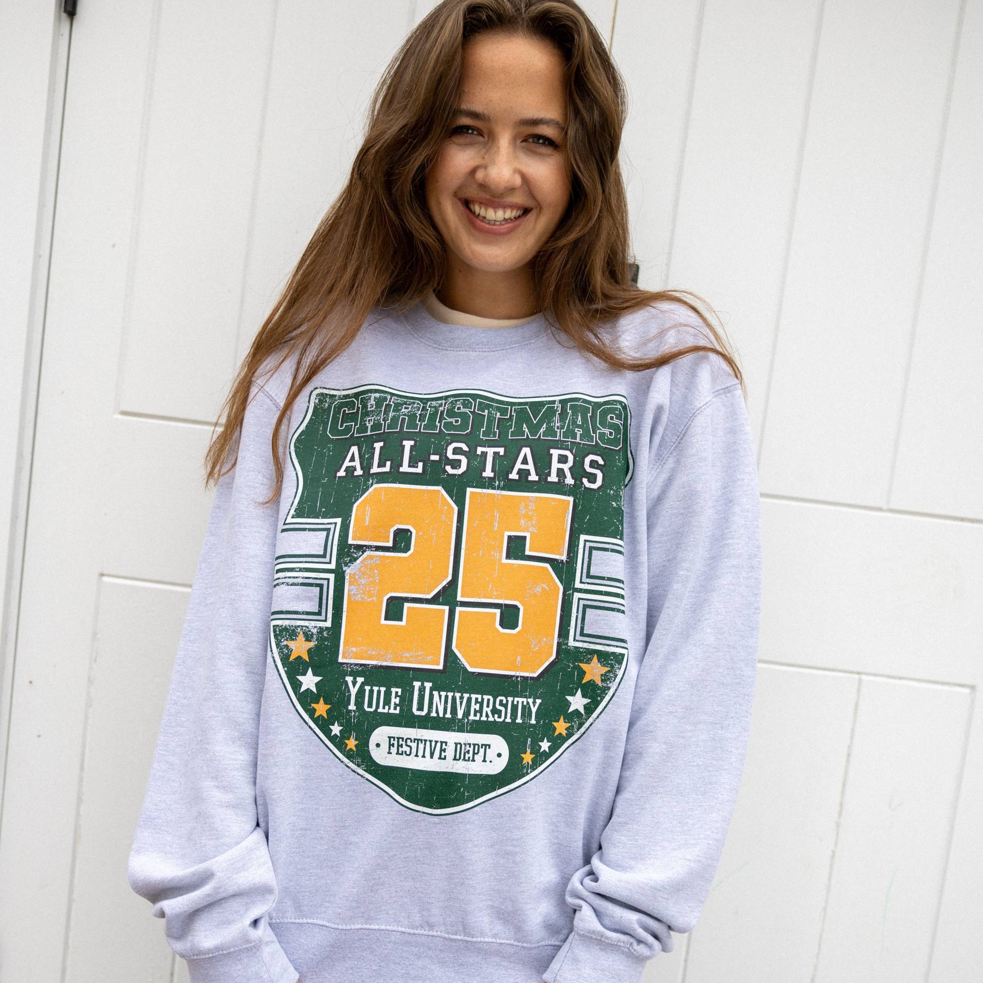 All Stars Damen Varsity Weihnachtsspringer in Grau von Batch1UK