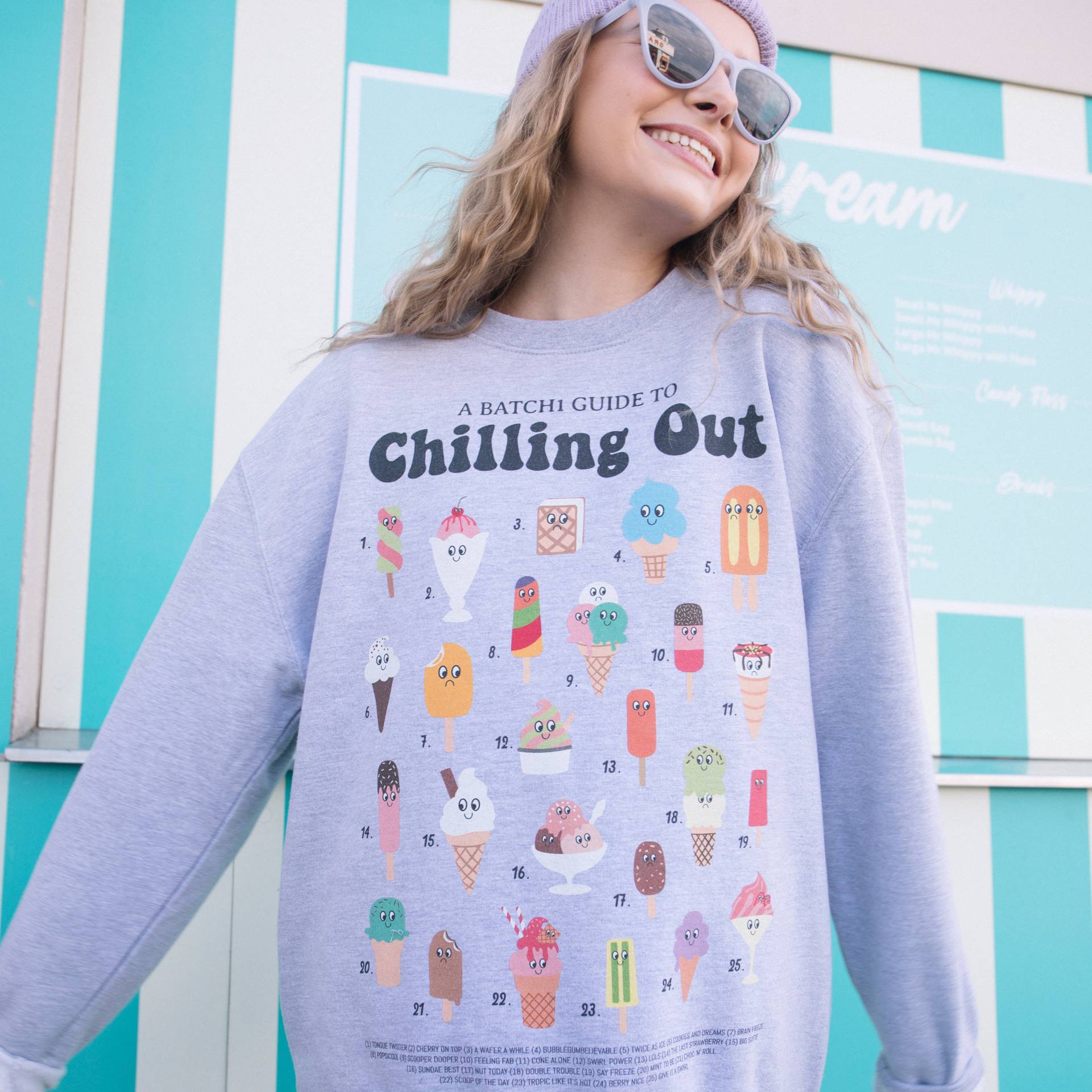 Chilling Out Damen Ice Cream Guide Sweatshirt von Batch1UK