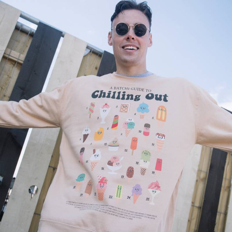 Chilling Out Herren Ice Cream Guide Sweatshirt von Batch1UK