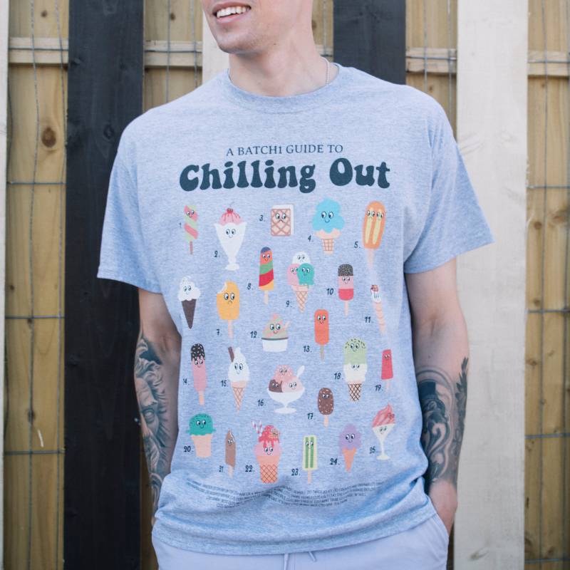 Chilling Out Herren Ice Cream Guide T-Shirt von Batch1UK