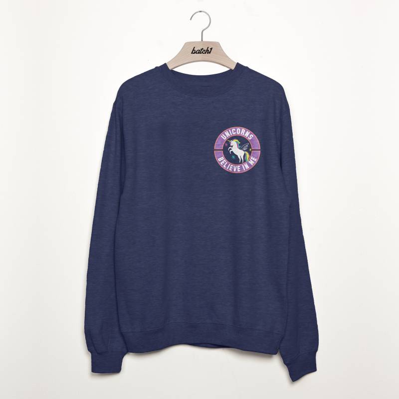 Einhörrchen Believe in Me Damen Spruch Sweatshirt von Batch1UK