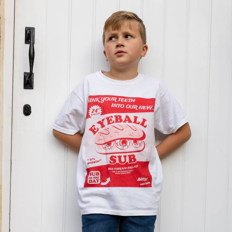 Eyeball Sub Jungen Slogan-T-Shirt von Batch1UK