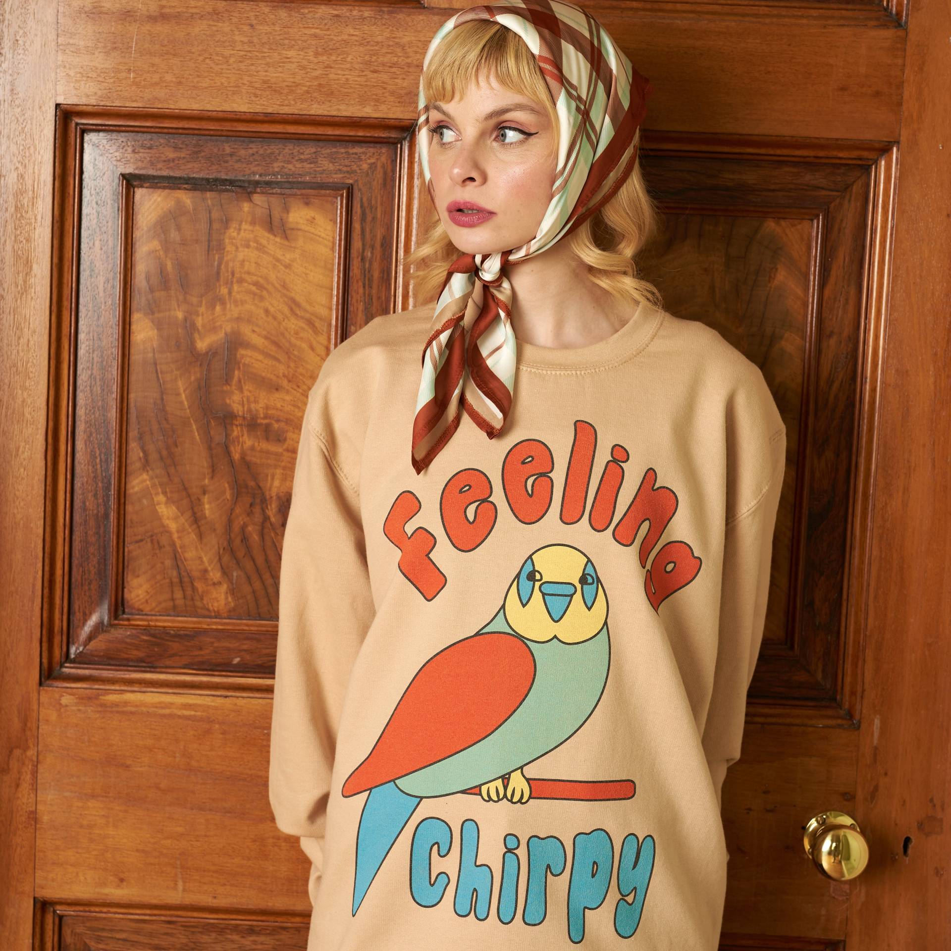 Feeling Chirpy Damen Spruch Sweatshirt von Batch1UK