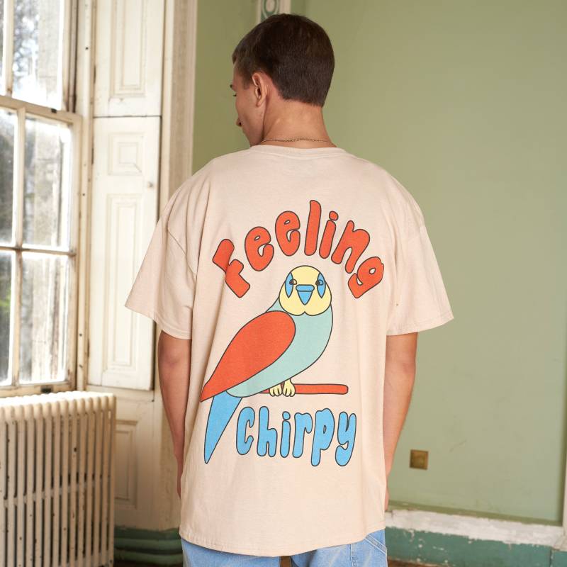 Feeling Chirpy Herren Spruch T-Shirt von Batch1UK