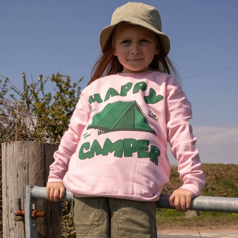 Happy Camper Mädchen Slogan Sweatshirt von Batch1UK