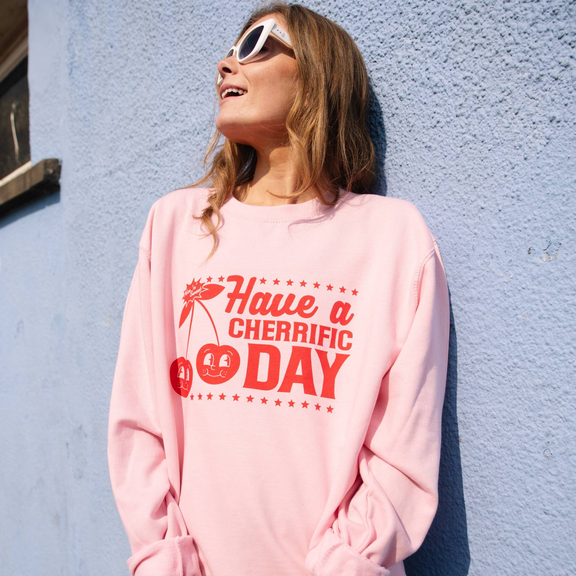 Have A Cherrific Day Damen Kirsche Spruch Sweatshirt von Batch1UK