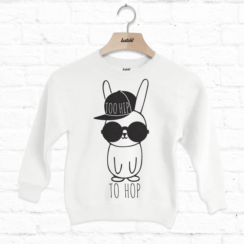 Hip Hop Bunny Kinder Unisex Sweatshirt von Batch1UK