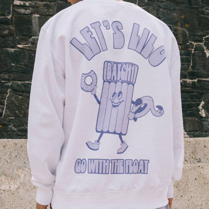 Let Es Lilo Herren Spruch Sweatshirt Mit Pool Float Grafik von Batch1UK