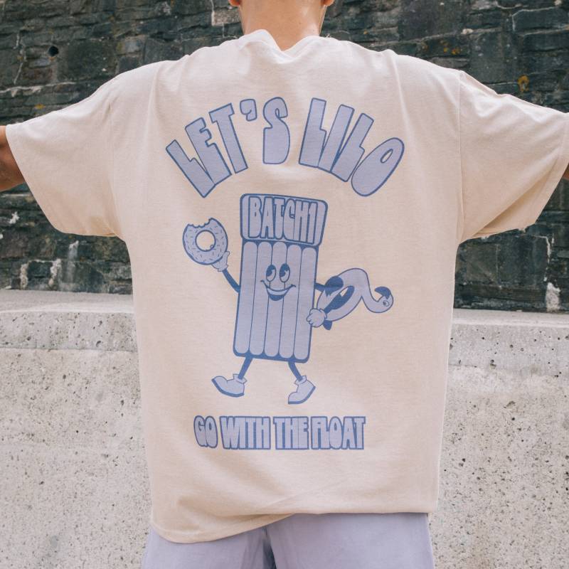 Let Es Lilo Herren Spruch T-Shirt Mit Pool Float Grafik von Batch1UK