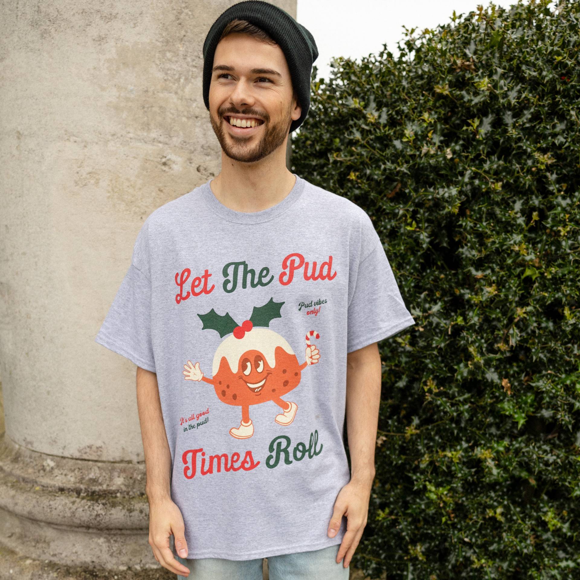 Let The Pud Times Roll Herren Weihnachten T-Shirt von Batch1UK