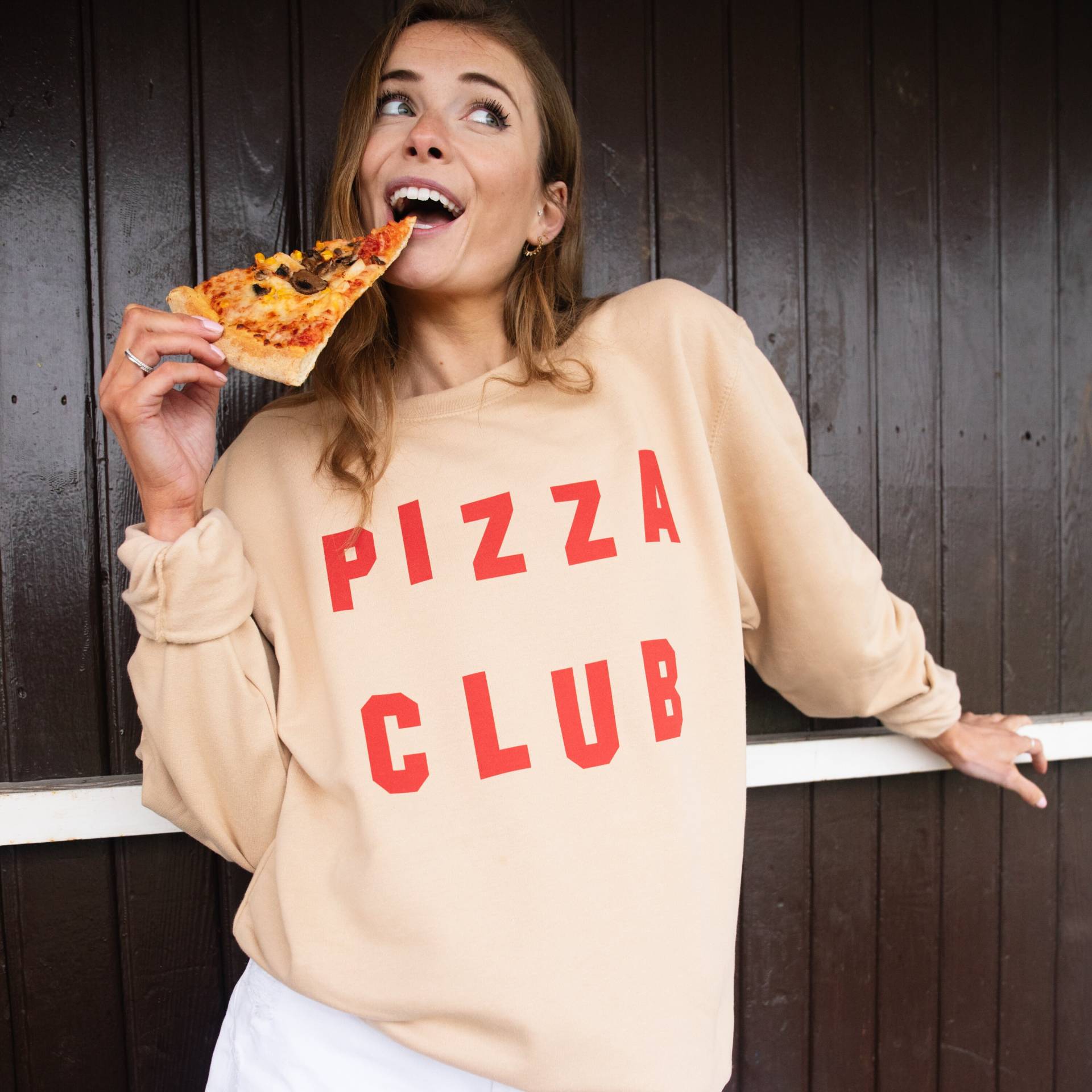 Pizza Club Damen Spruch Sweatshirt von Batch1UK