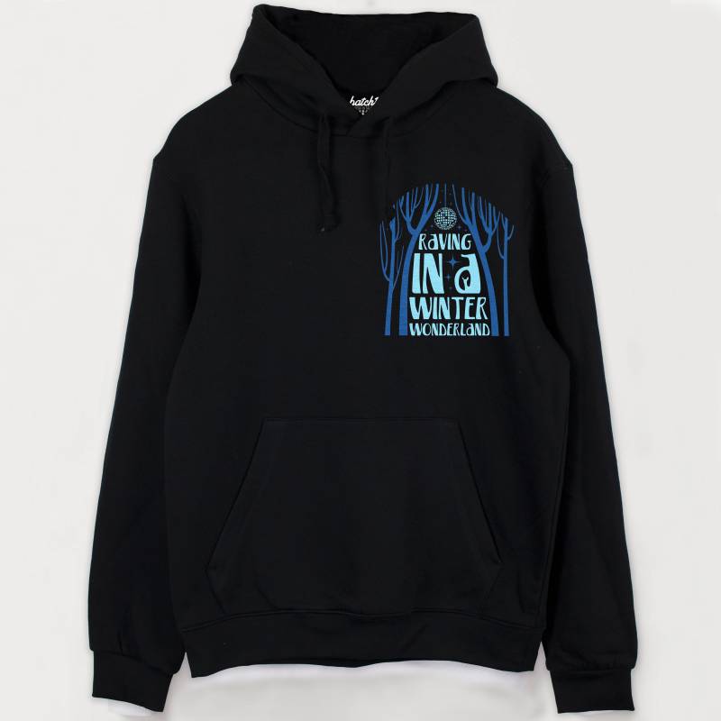 Raving in A Winter Wonderland Herren Spruch Hoodie von Batch1UK