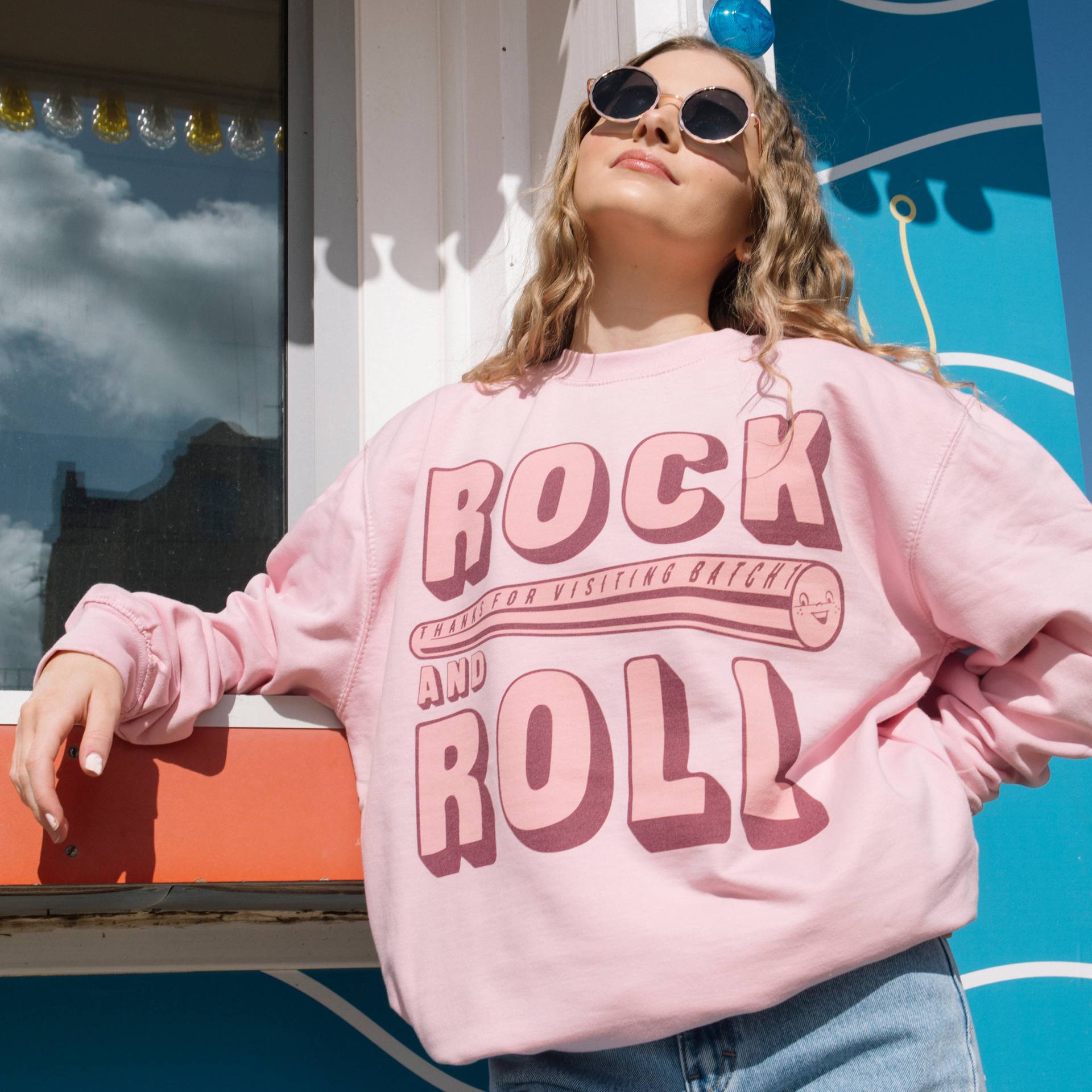 Rock & Roll Damen British Seaside Grafik Sweatshirt von Batch1UK