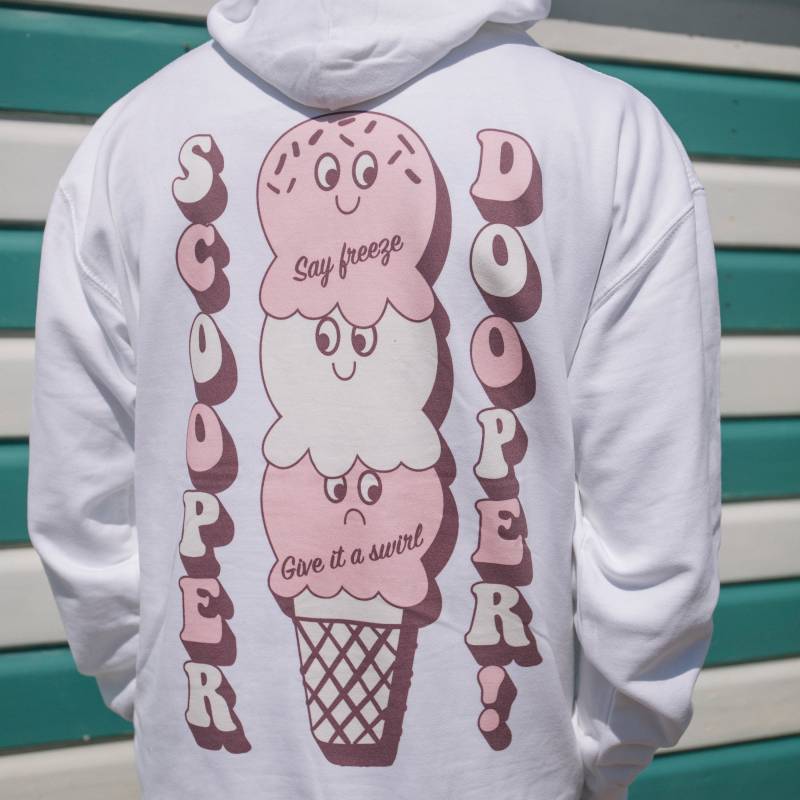 Scooper Dooper Herren Eis Grafik Kapuzenpullover von Batch1UK