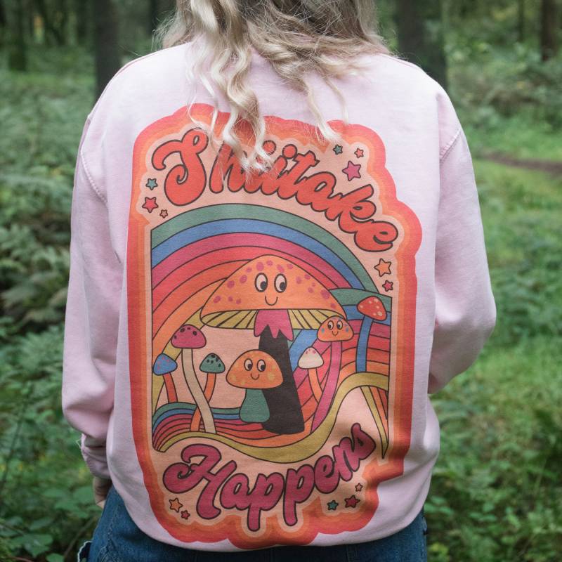 Shiitake Happens Damen Slogan-Sweatshirt von Batch1UK