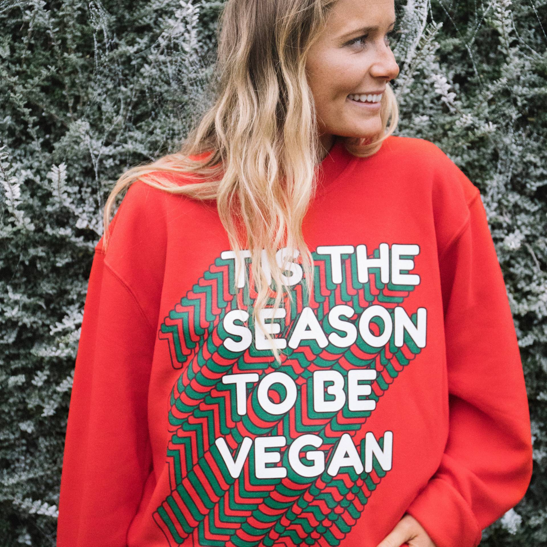 Tis The Season To Be Vegan Damen Weihnachts Pullover von Batch1UK