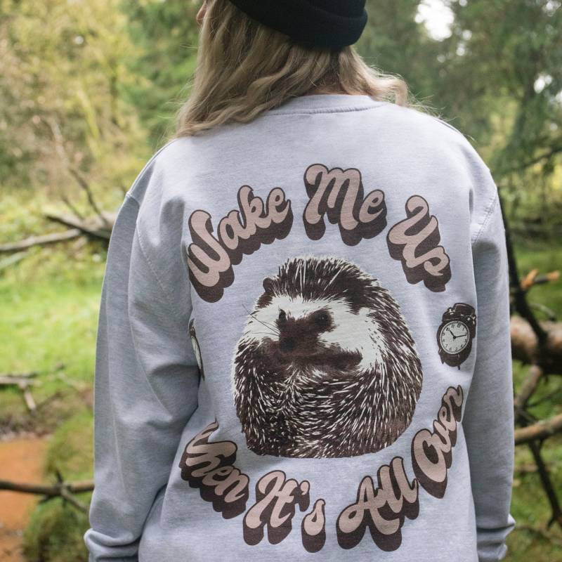 Wake Me Up Damen-Slogan-Sweatshirt von Batch1UK