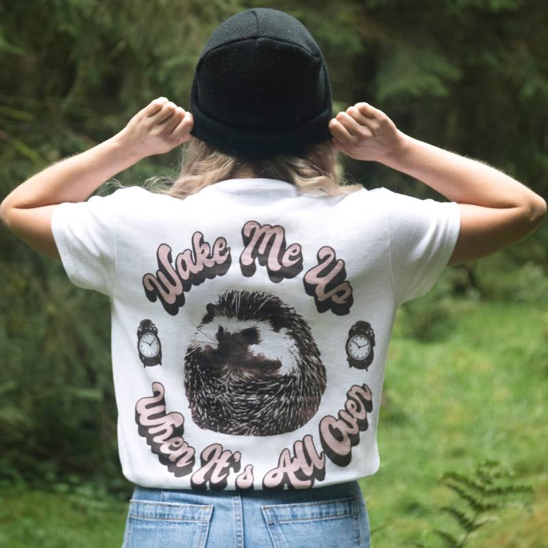 Wake Me Up Damen Slogan T Shirt von Batch1UK