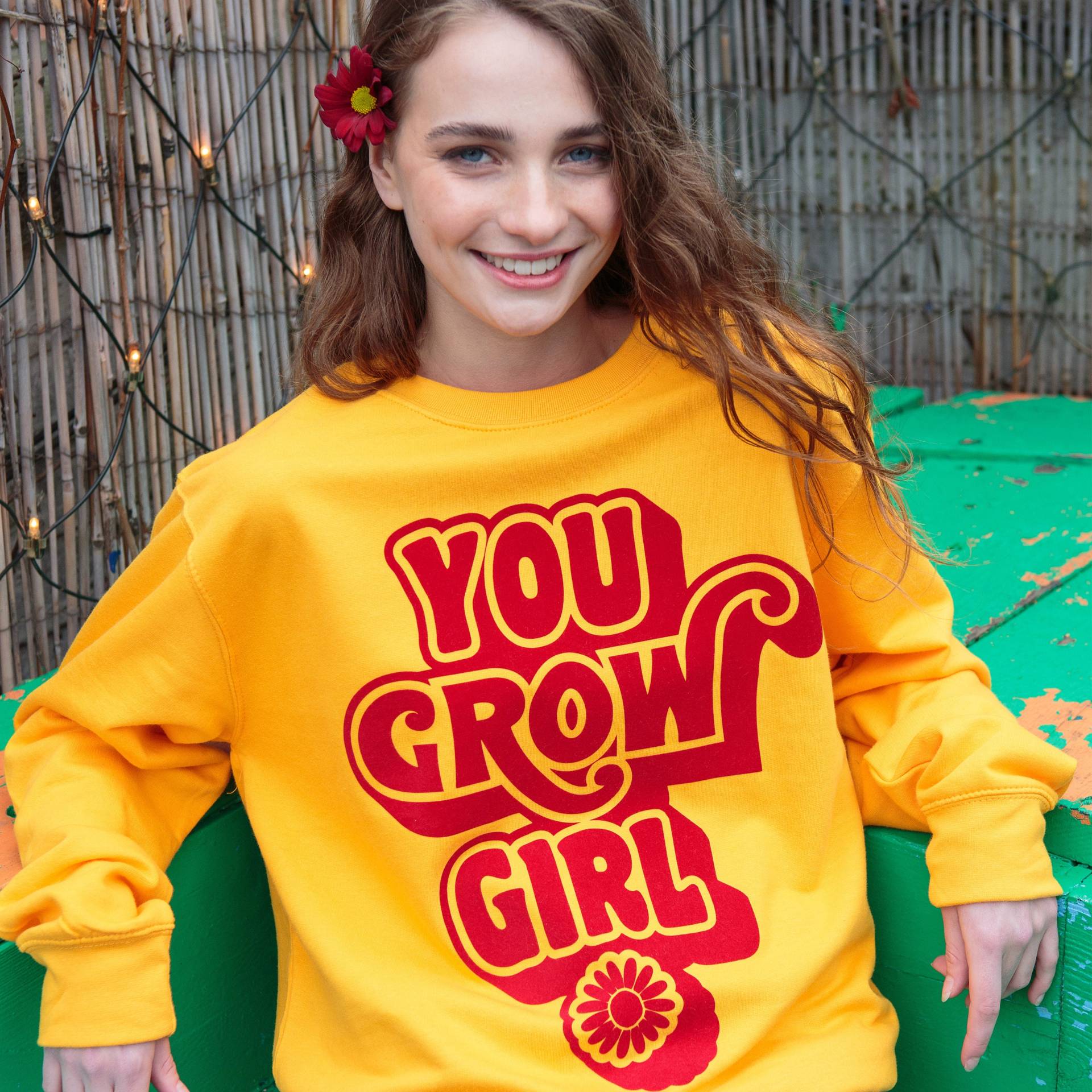 You Grow Girl Frauen Slogan Sweatshirt von Batch1UK