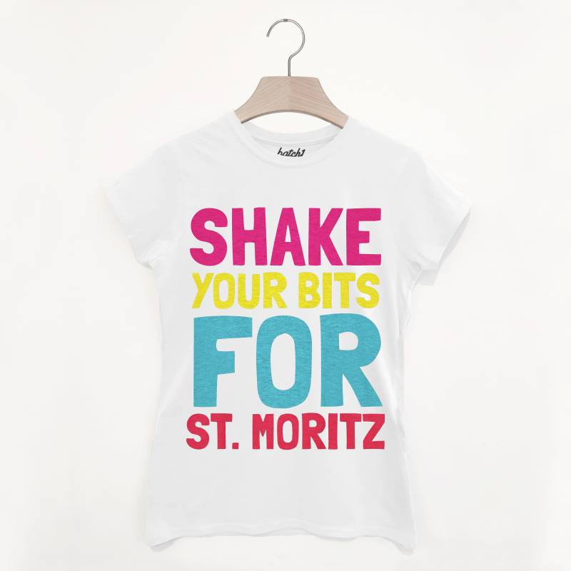 st. Moritz Retro Damen Apres Ski Alpine Slogan T-Shirt von Batch1UK