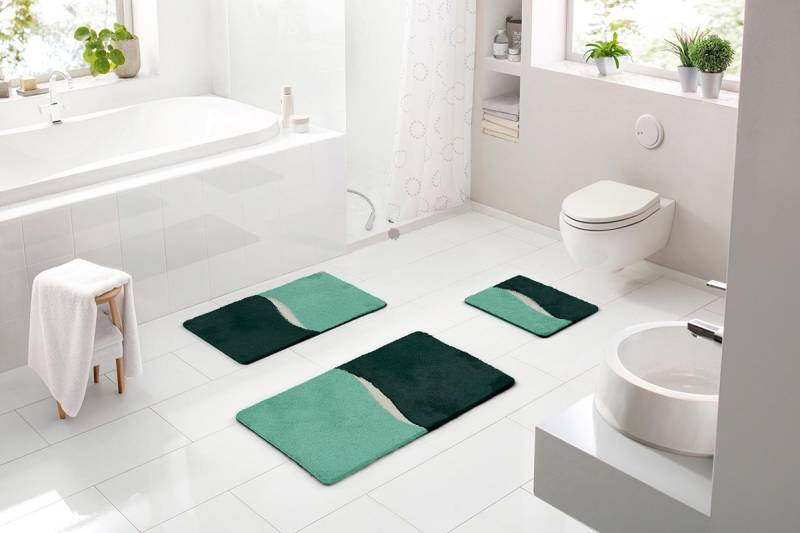 Batex Badematte Höhe 27 mm rutschhemmend beschichtet fußbodenheizungsgeeignet extra weiches und pflegeleichtes Garn von Batex