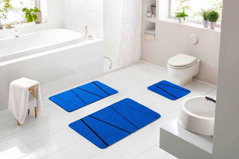 Batex Badematte "Vedia" Höhe 27 mm rutschhemmend beschichtet fußbodenheizungsgeeignet extra weiches und pflegeleichtes Garn von Batex