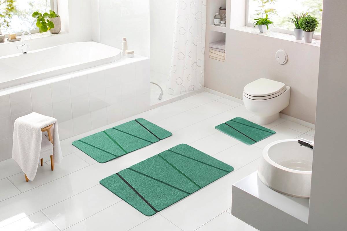 Batex Badematte "Vedia" Höhe 27 mm rutschhemmend beschichtet fußbodenheizungsgeeignet extra weiches und pflegeleichtes Garn von Batex