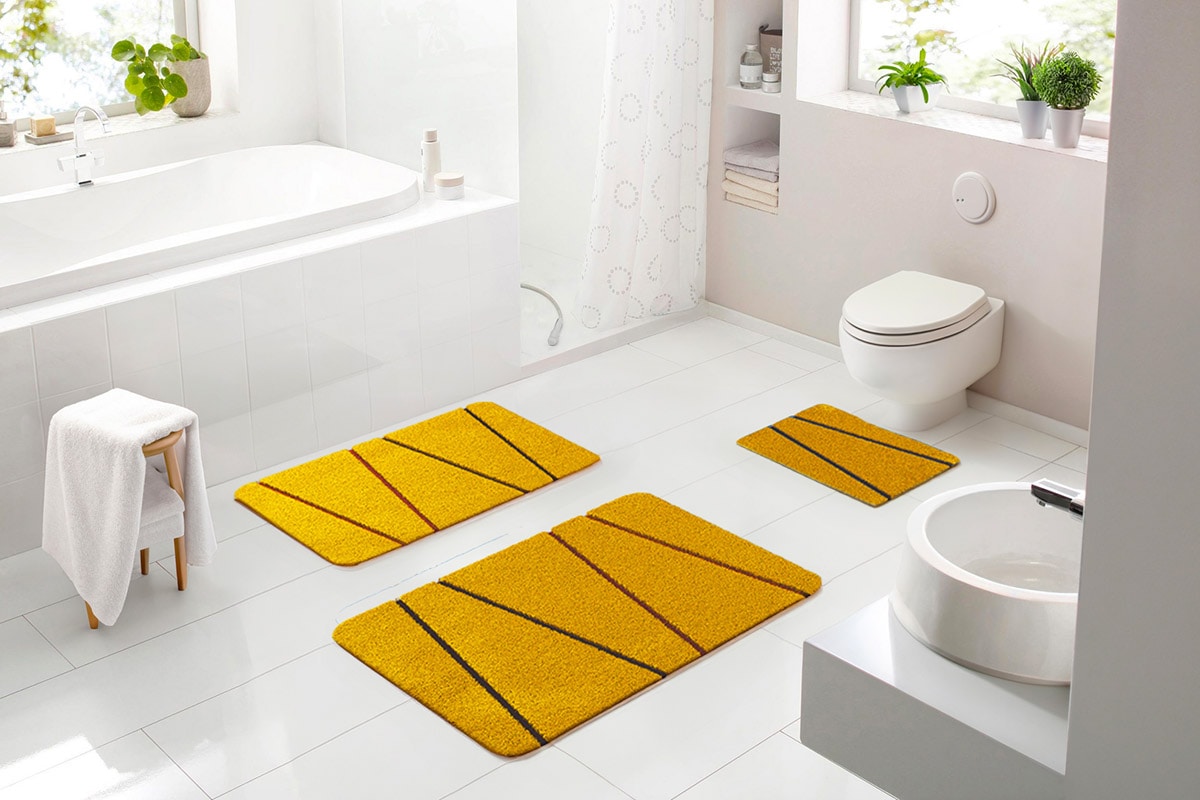 Batex Badematte "Vedia" Höhe 27 mm rutschhemmend beschichtet fußbodenheizungsgeeignet extra weiches und pflegeleichtes Garn von Batex