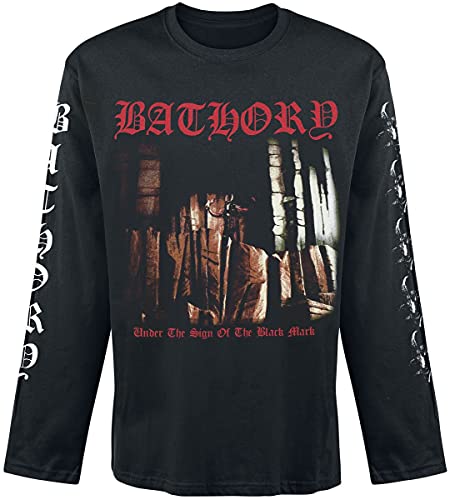 Bathory Under The Sign Männer Langarmshirt schwarz L 100% Baumwolle Band-Merch, Bands von Bathory