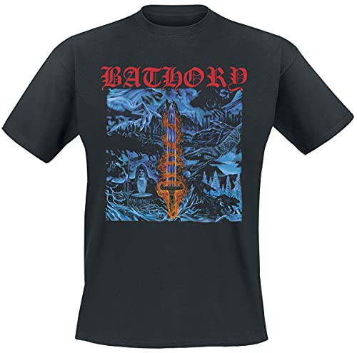 Bathory Blood On Ice Männer T-Shirt schwarz XL 100% Baumwolle Band-Merch, Bands von Bathory