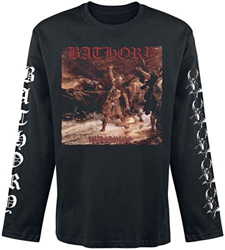 Bathory Hammerheart Männer Langarmshirt schwarz XL 100% Baumwolle Band-Merch, Bands von Bathory