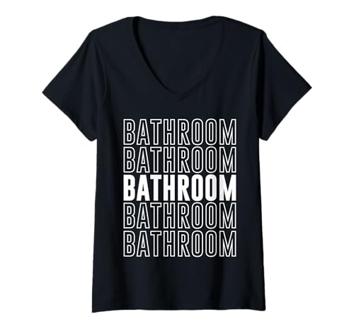 Damen Badezimmer T-Shirt mit V-Ausschnitt Damen Badezimmer T-Shirt mit V-Ausschnitt von Bathroom Apparel